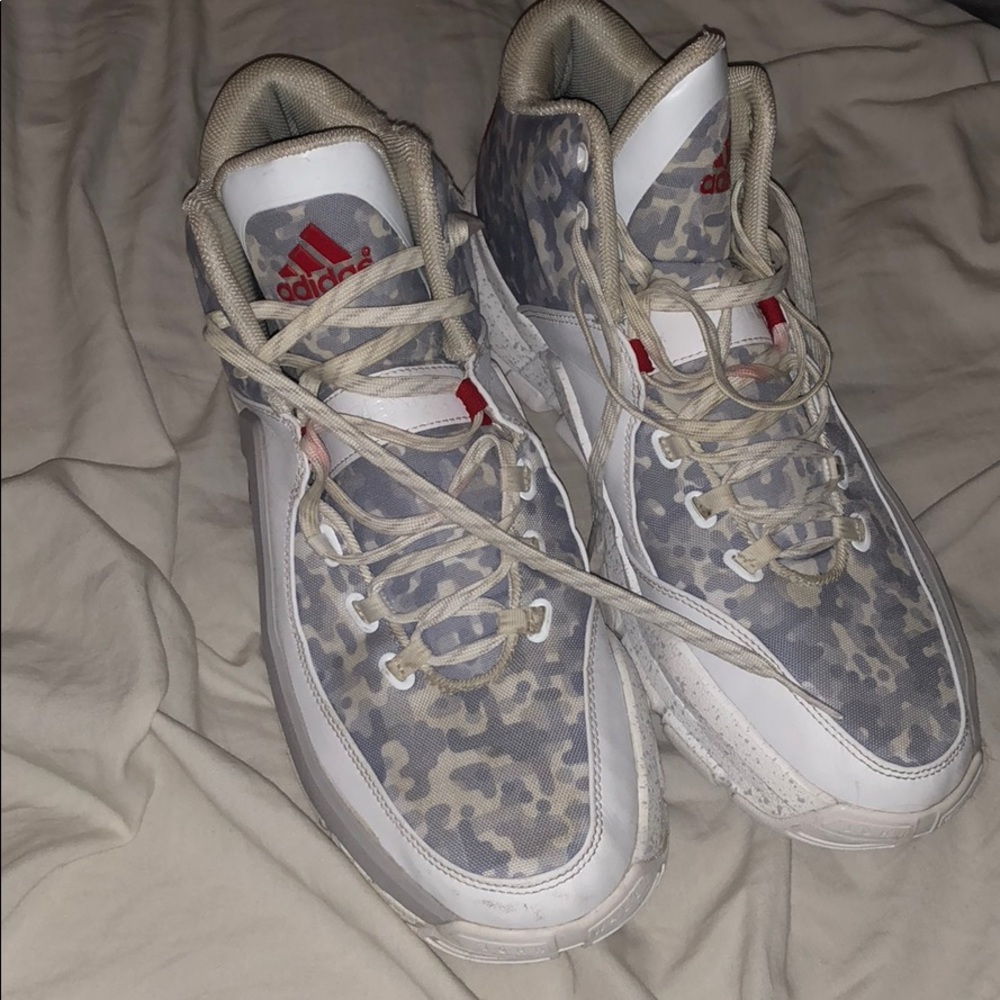 Adidas John Wall 2 Size 14 Scarlett and White